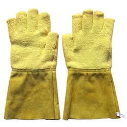 GUANTE TERRYCLOTH KEVLAR ACOLCHADO ALGODON PUÑO DE CUERO T. 10